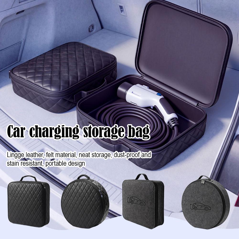 Cable Organizer Bag - Aufbewahrungstasche für Ladekabel für Elektroautos, runde/quadratische