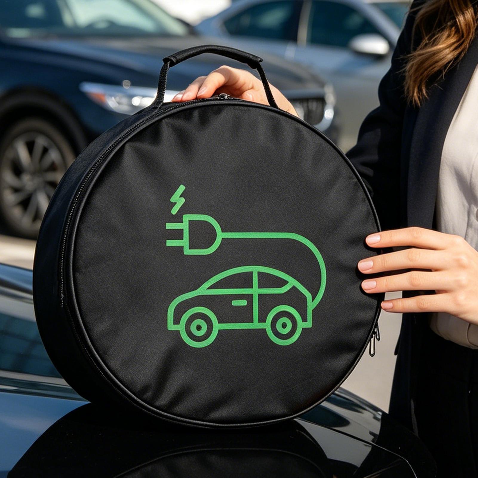 Cable Organizer Bag - EV-Ladekabel-Aufbewahrungstasche Elektroauto-Ladegerät-Box Ladeorganizer Starthilfekabel-Tasche Wasserdicht Feuerhemmend
