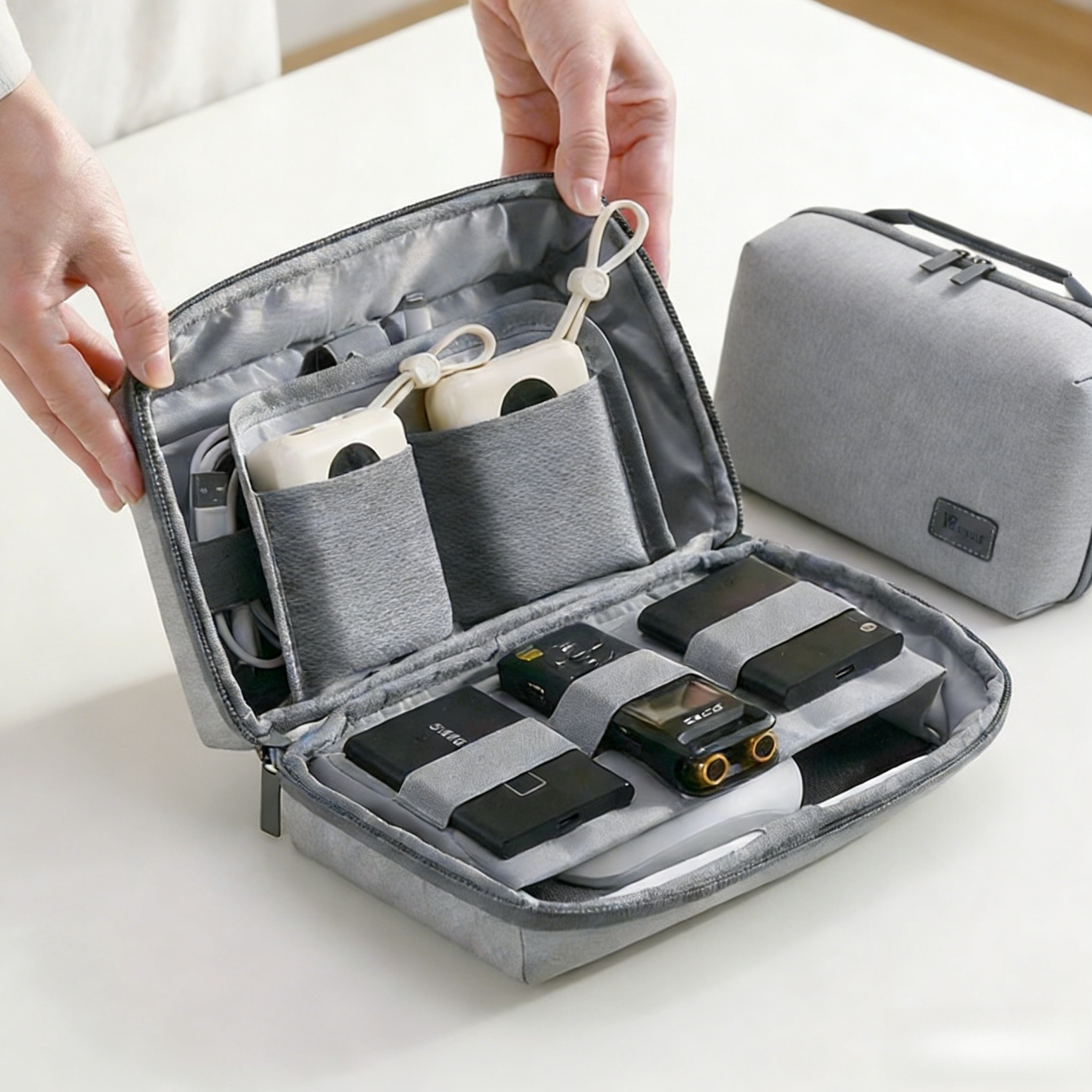 Tech Accessories Travel Organizer Pouch - 1 Stück Elektronik-Organizer, Reiseetui, wasserabweisende Reisetasche,