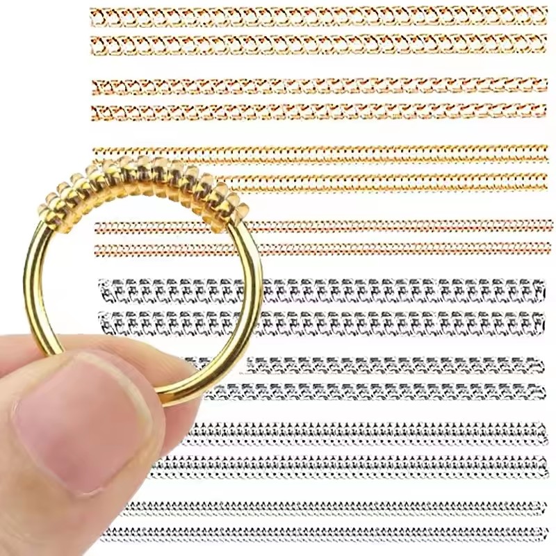 Unique Tech Accessories - 4/8 Stück Spiral-Ringgrößenversteller Zubehör Verstellbare Unsichtbare