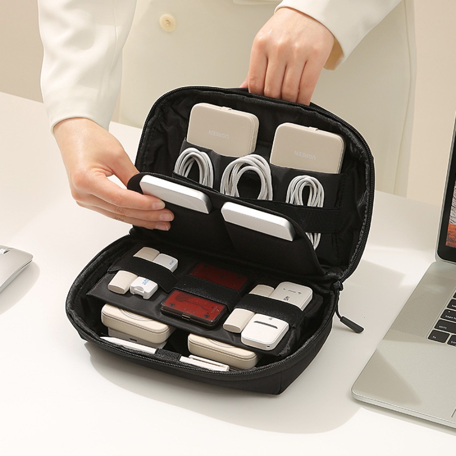 Tech Accessories Travel Organizer Pouch - Tragbare Reise-Kabelorganizer Elektronik-Aufbewahrungstasche für Kabel Ladegeräte