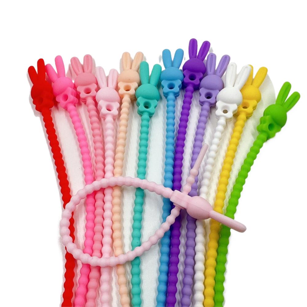 Cable Organizer Bag - 10Pcs Blume Stern Silikon Kabel Organizer