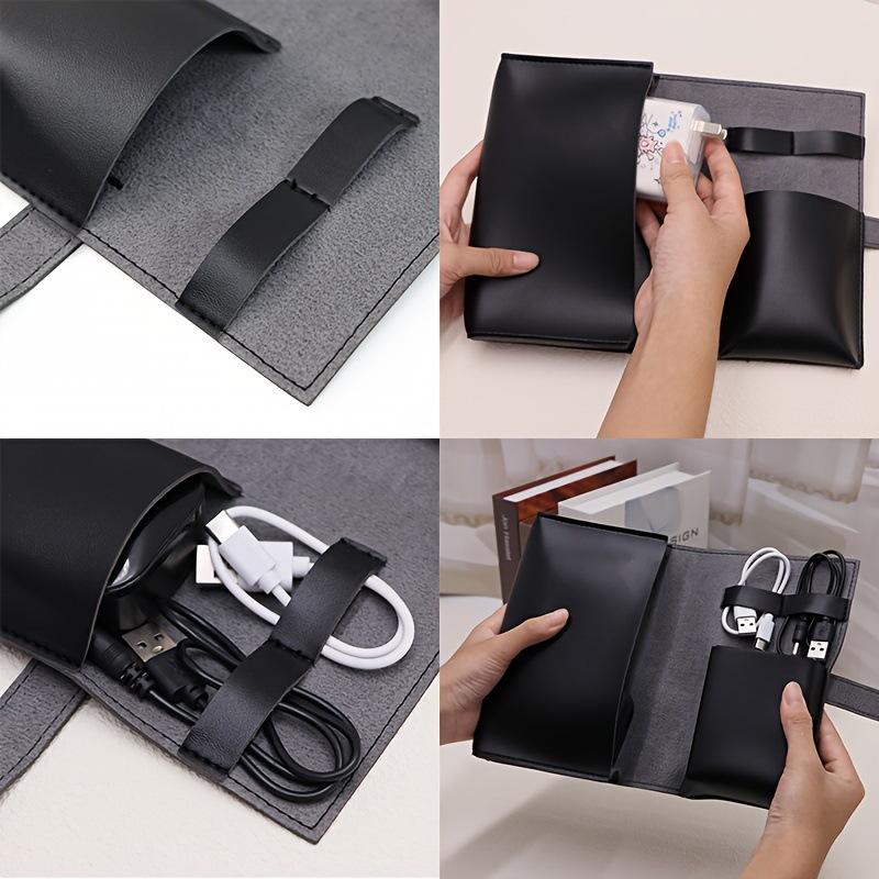 1PC PU Leder Multi-Fach Organi – Tech Accessories Travel Organizer Pouch Bewertung und Preis