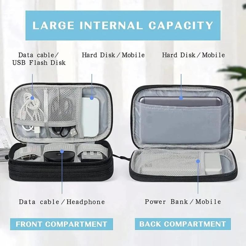 1 Stück Grau/Schwarz/Rosa/Mari – Cable Organizer Bag Bewertung und Preis